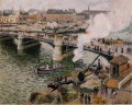 le pont boieldieu rouen temps humide 1896 Camille Pissarro Parisien